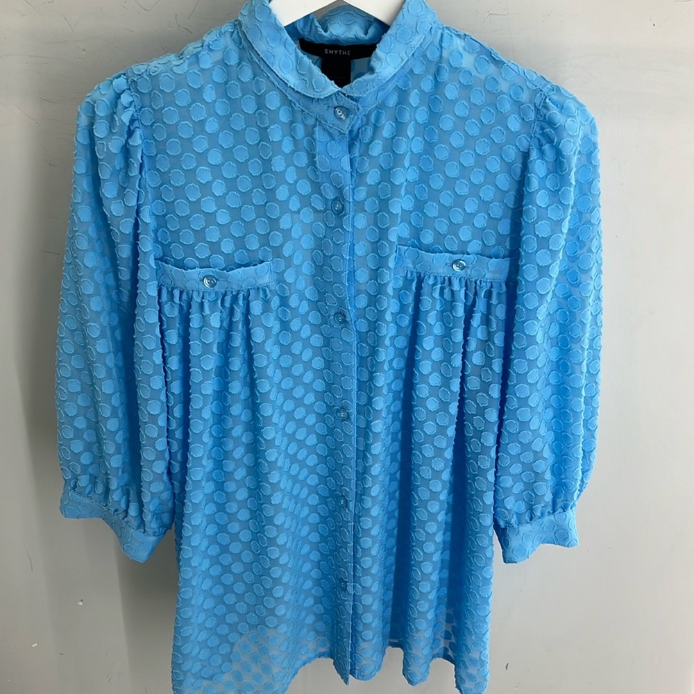 Smythe shirred pocket blouse